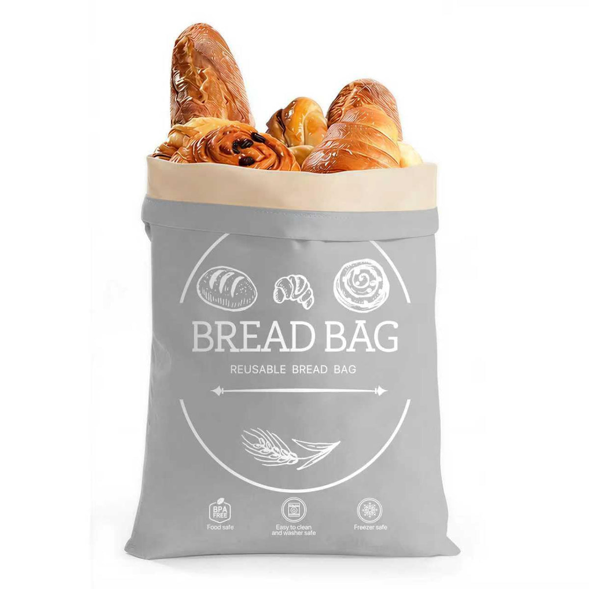 Beeswax Bread Bag for Sourdough Homemade Bread bags XL Reusable Storage Bag