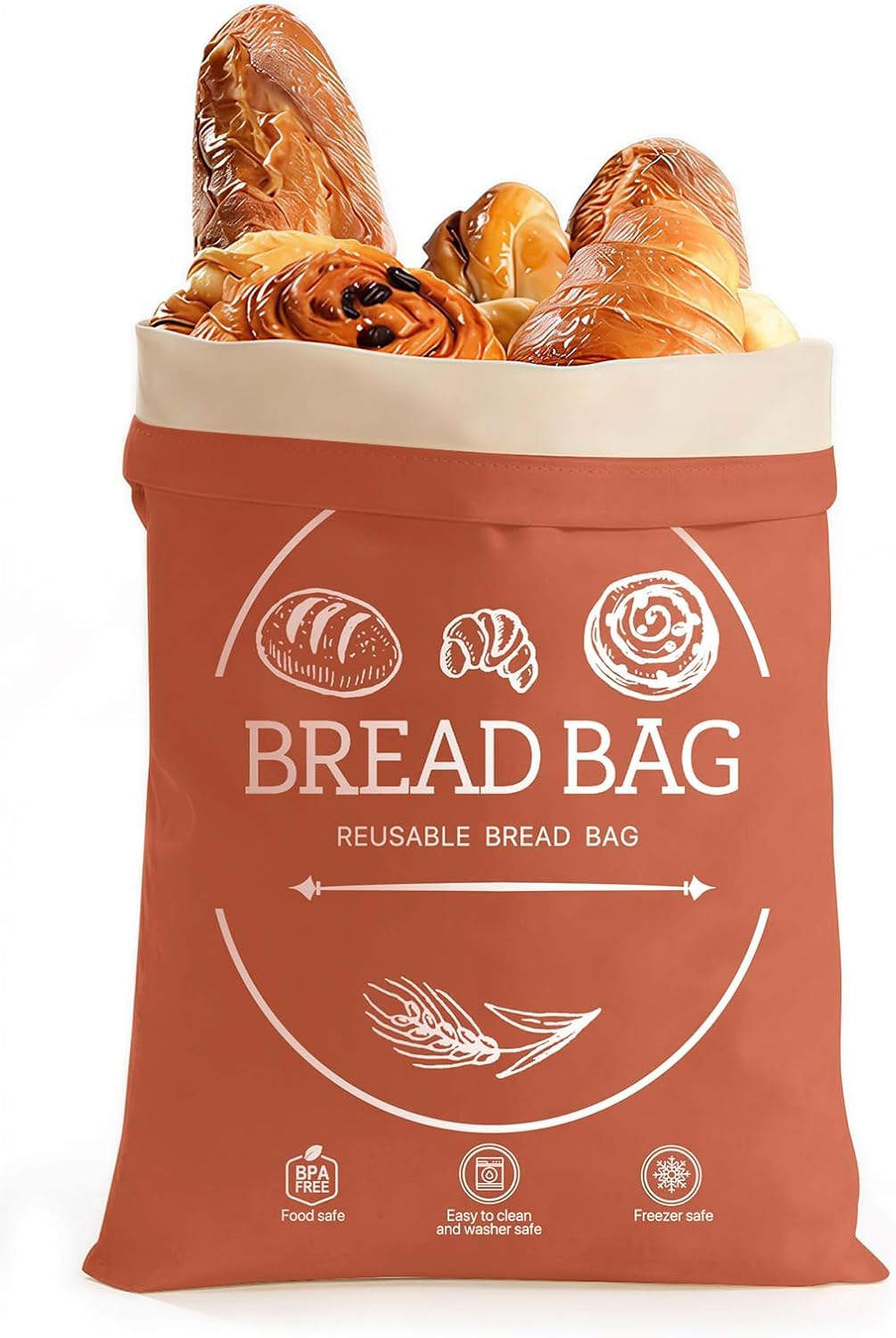Beeswax Bread Bag for Sourdough Homemade Bread bags XL Reusable Storage Bag