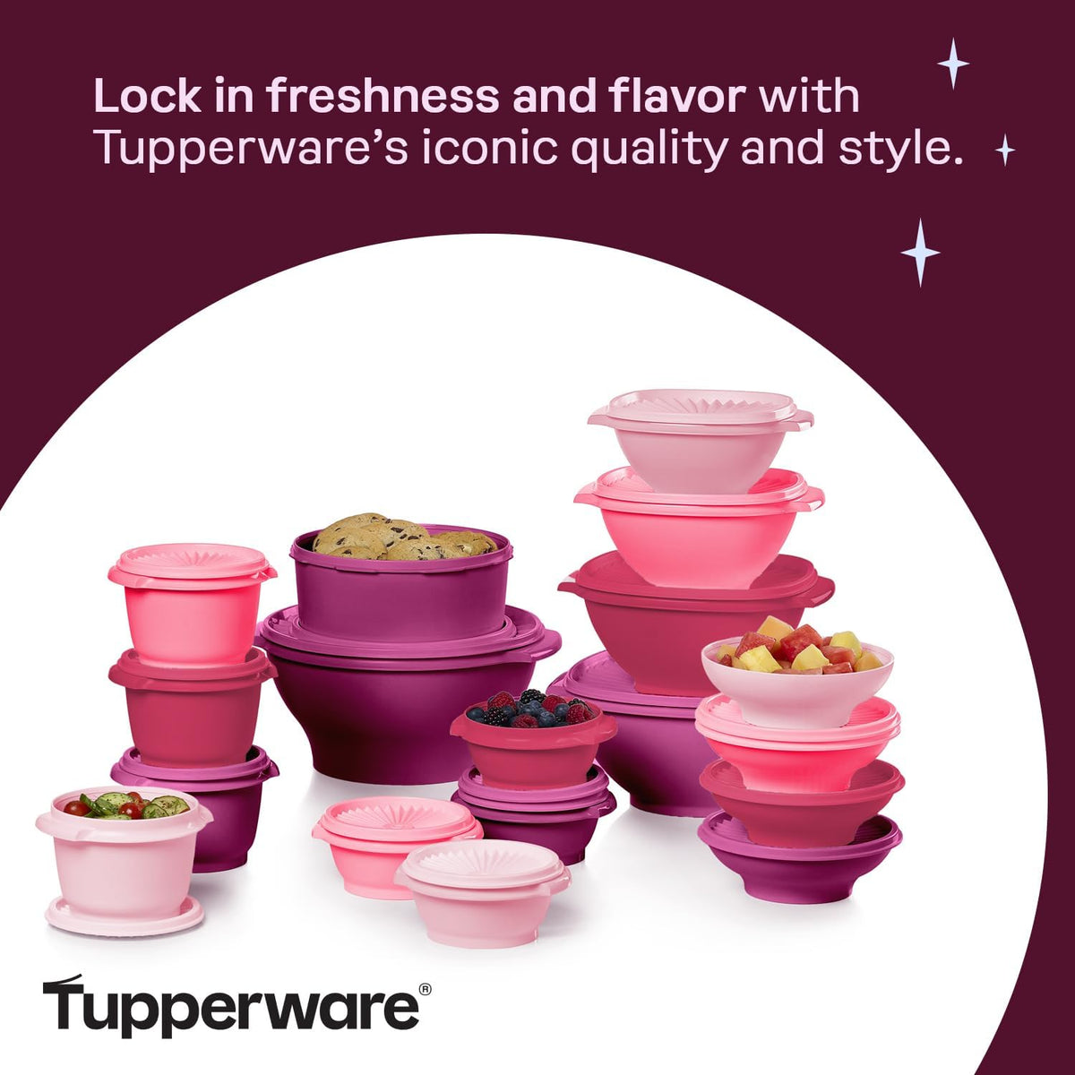 Tupperware Heritage 36-Piece Vintage Pink Set (18 Containers, 18 Lids)