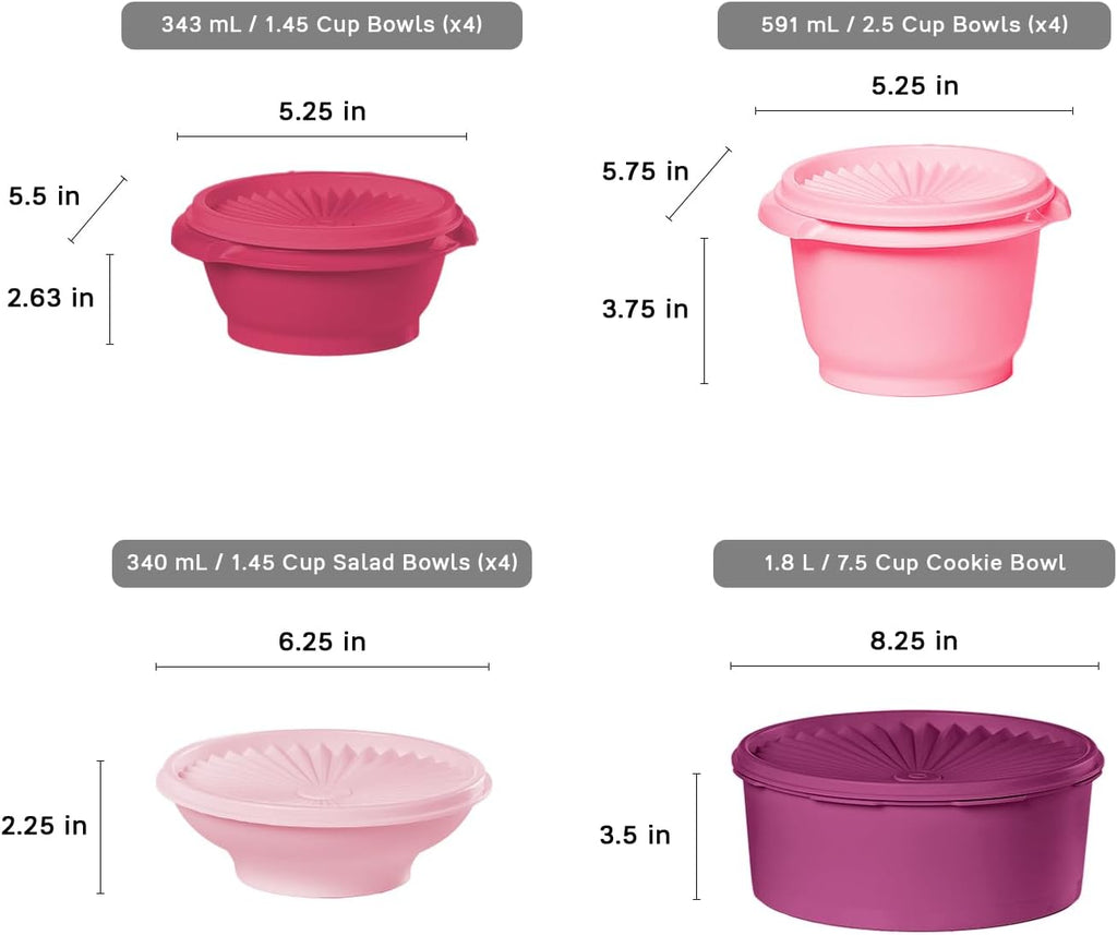 Tupperware Heritage 36-Piece Vintage Pink Set (18 Containers, 18 Lids)
