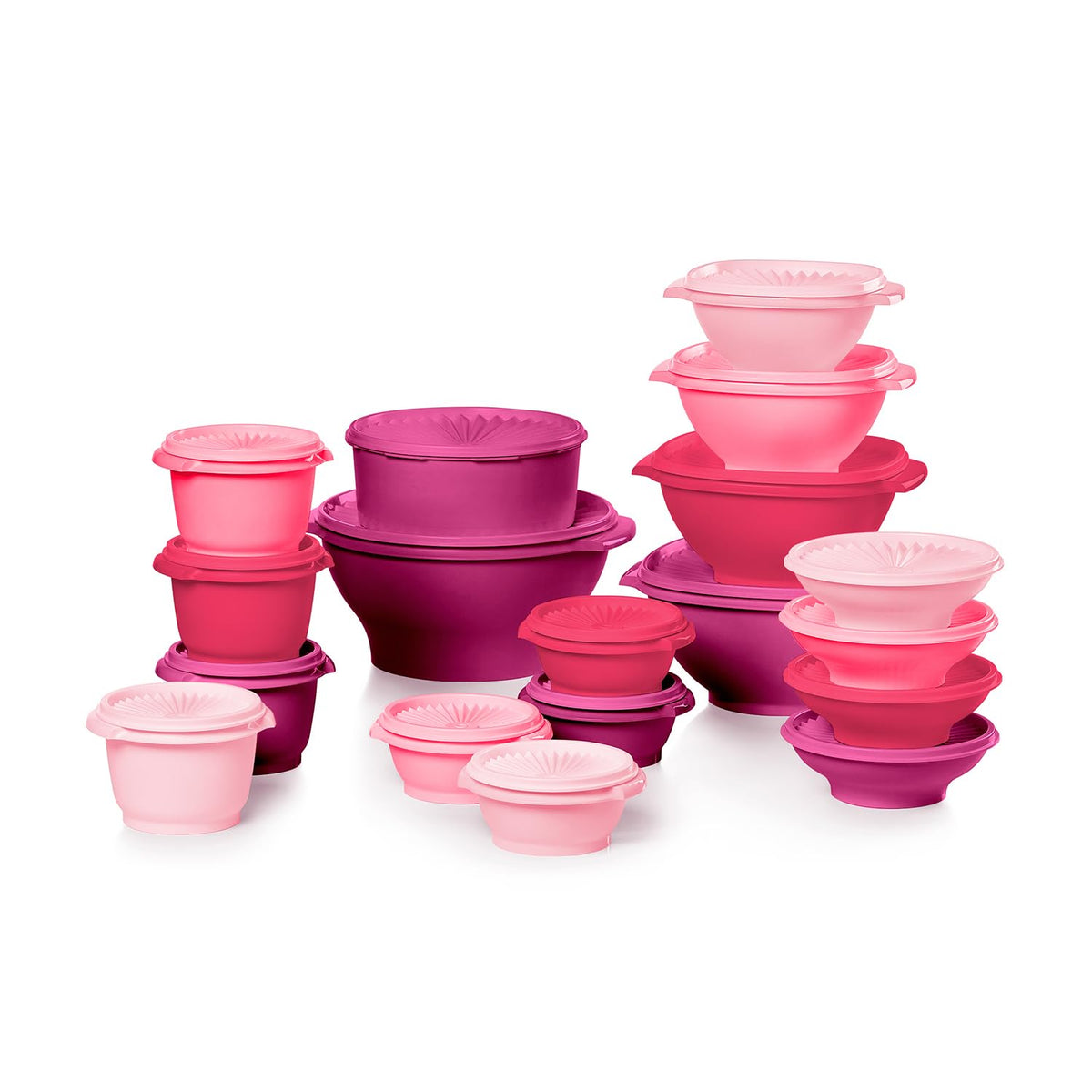 Tupperware Heritage 36-Piece Vintage Pastel Set (18 Containers + 18 Lids)
