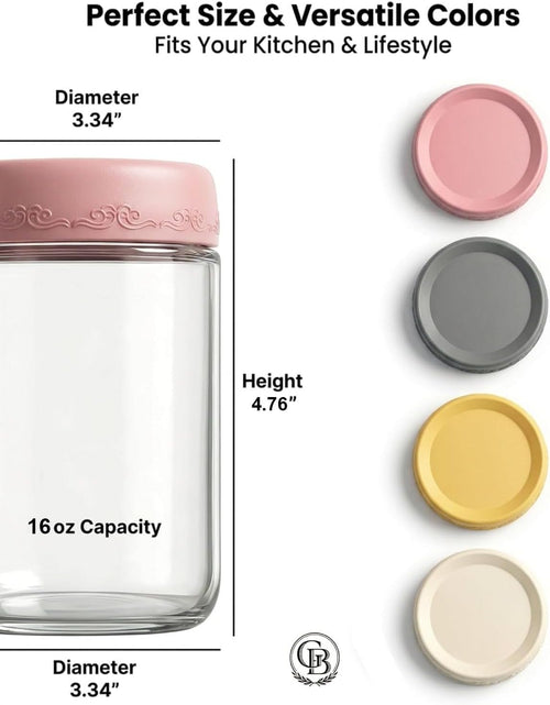 16 oz 4-Pack Overnight Oats Containers with Lids