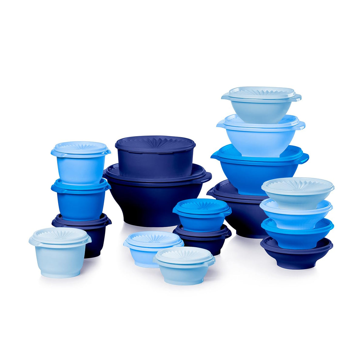 Tupperware Heritage 36-Piece Vintage Pastel Set (18 Containers + 18 Lids)