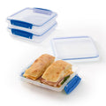 Rubbermaid Pack & Go Set with Two 350 mL Containers and Two 820 mL Containers, Divided Compartments, Meal Prep Containers with Secure Seal Lids