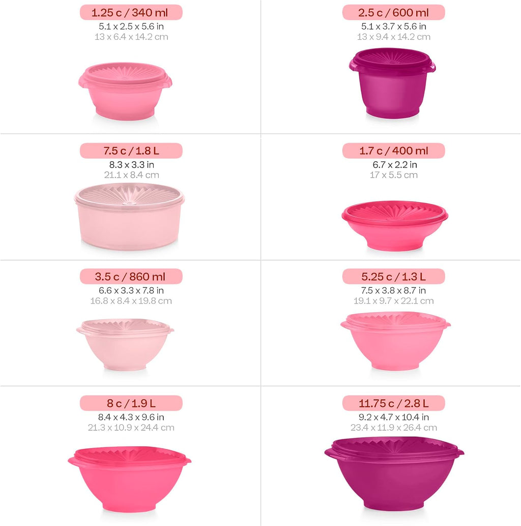 Tupperware Heritage 36-Piece Vintage Pink Set (18 Containers, 18 Lids)