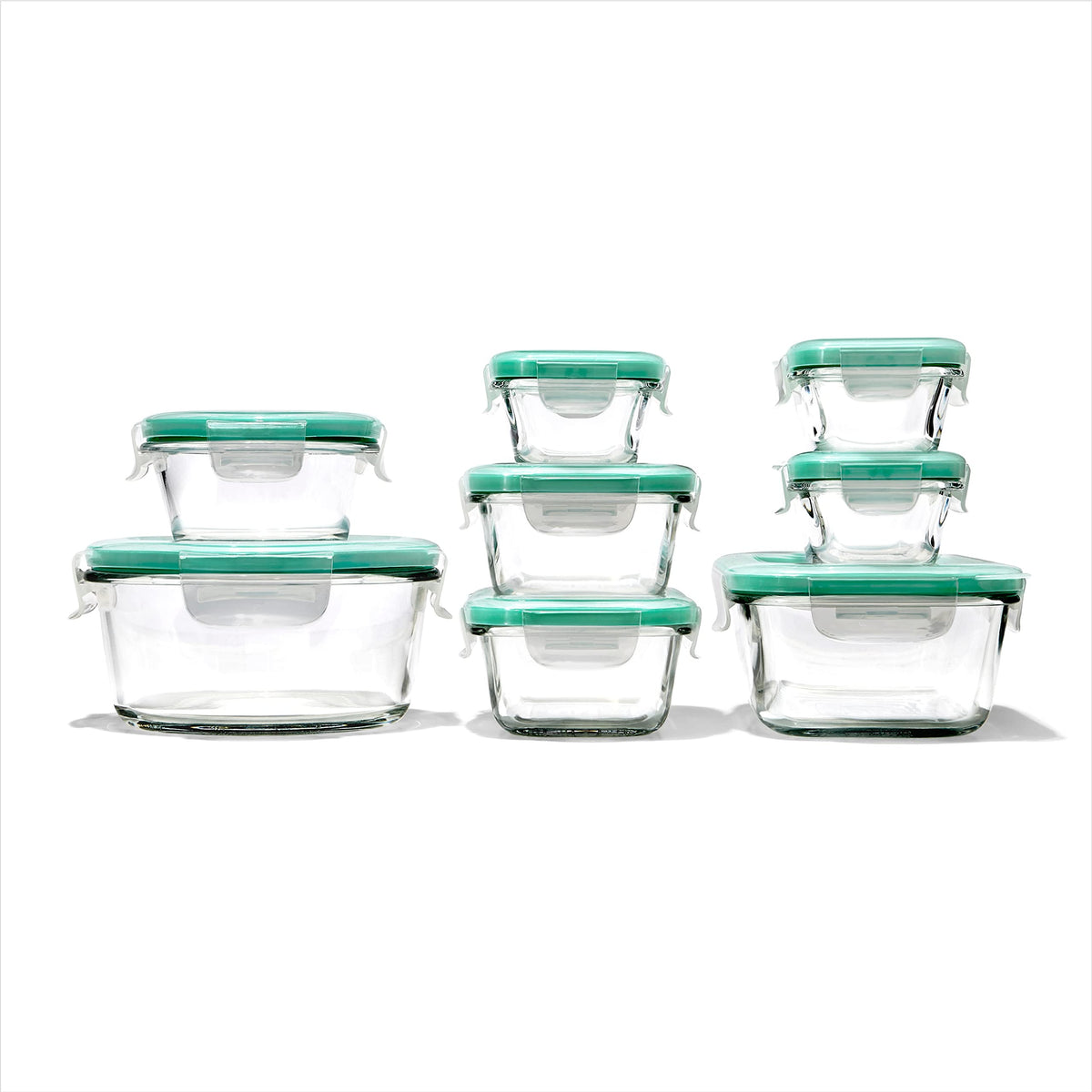 OXO Good Grips 30-Piece Plastic and Glass Food Storage Container Set - Teal