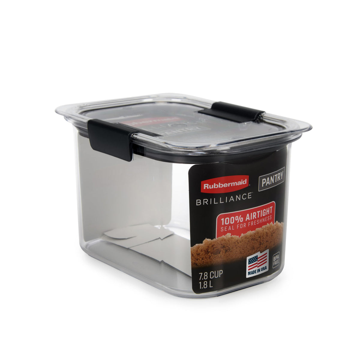 Rubbermaid Brilliance 14-Piece Food Storage Container Set with Scoops Airtight BPA-Free for Kitchen and Pantry Organization