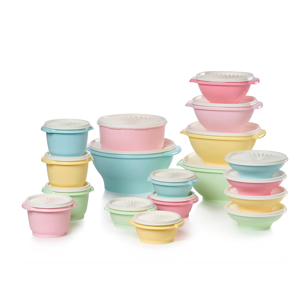 Tupperware Heritage 36-Piece Vintage Pink Set (18 Containers, 18 Lids)