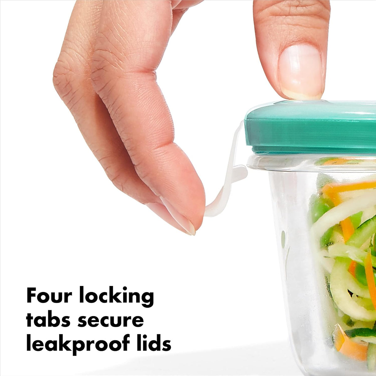 OXO Good Grips 30-Piece Plastic and Glass Food Storage Container Set - Teal