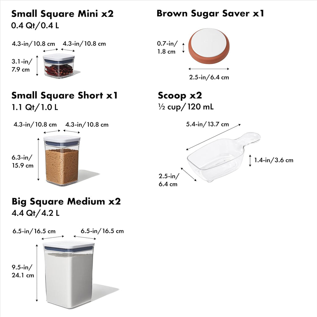 OXO Good Grips 8-Piece Baking Essentials POP Storage Container Set