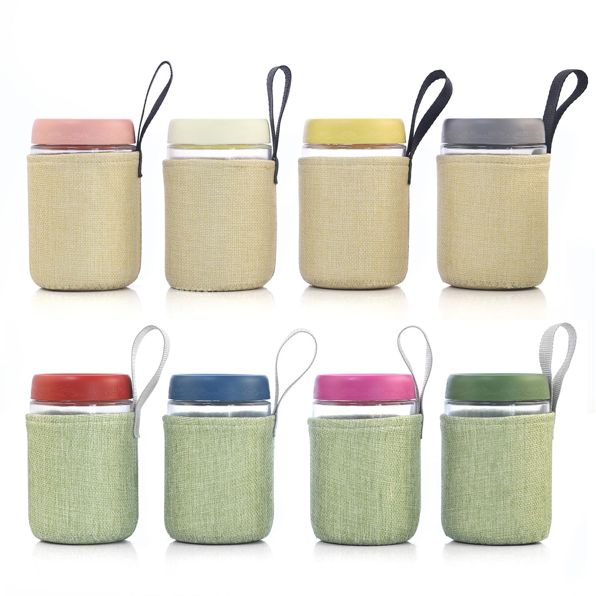 16 oz 4-Pack Overnight Oats Containers with Lids
